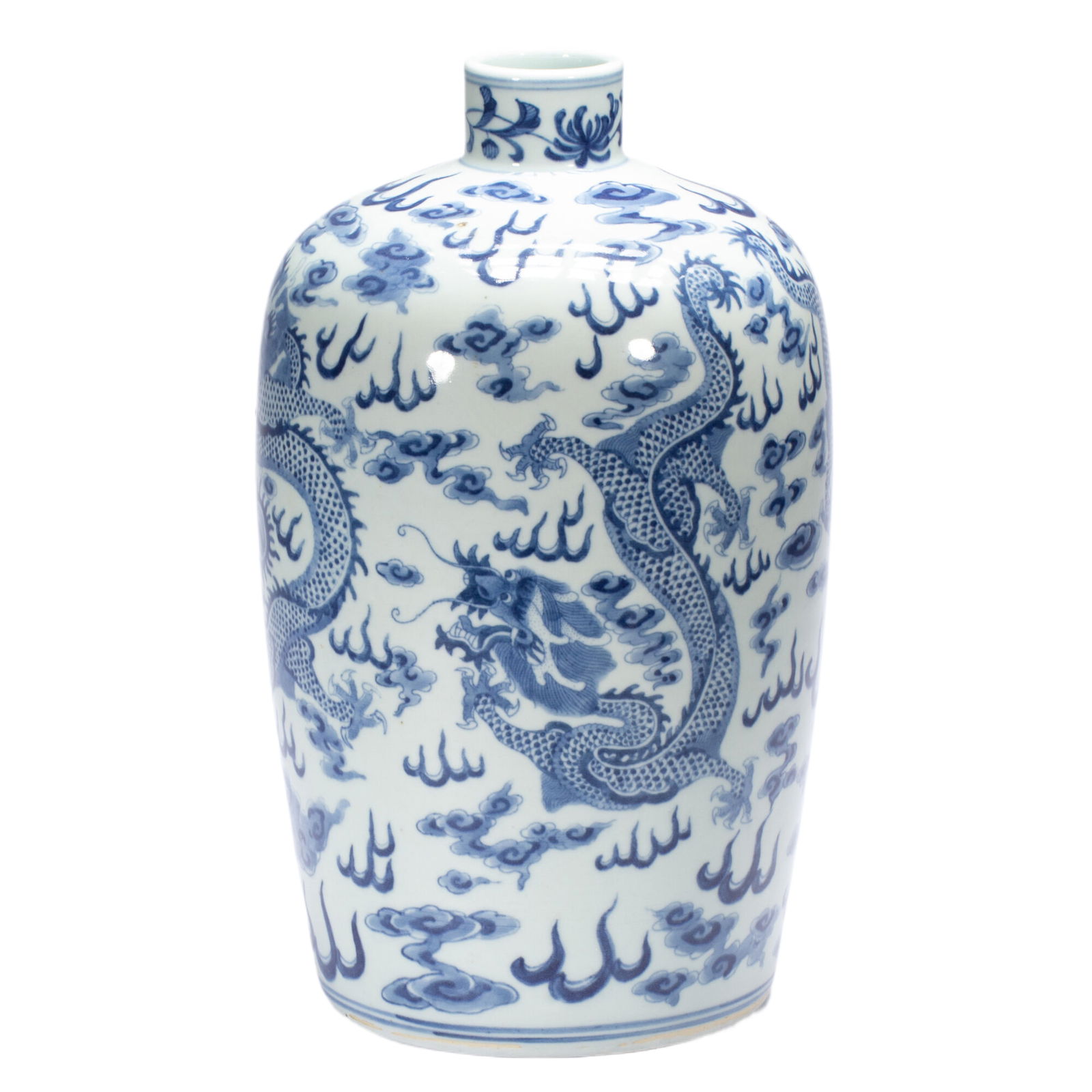 Blue and White Dragon Pattern Porcelain Pot (1 of 7)