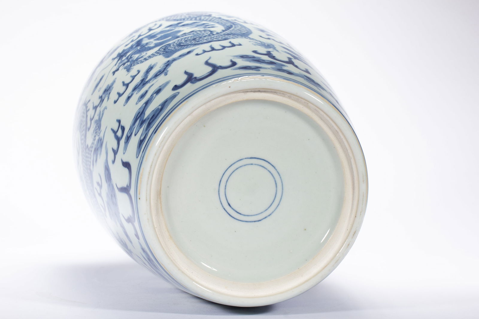 Blue and White Dragon Pattern Porcelain Pot - 6