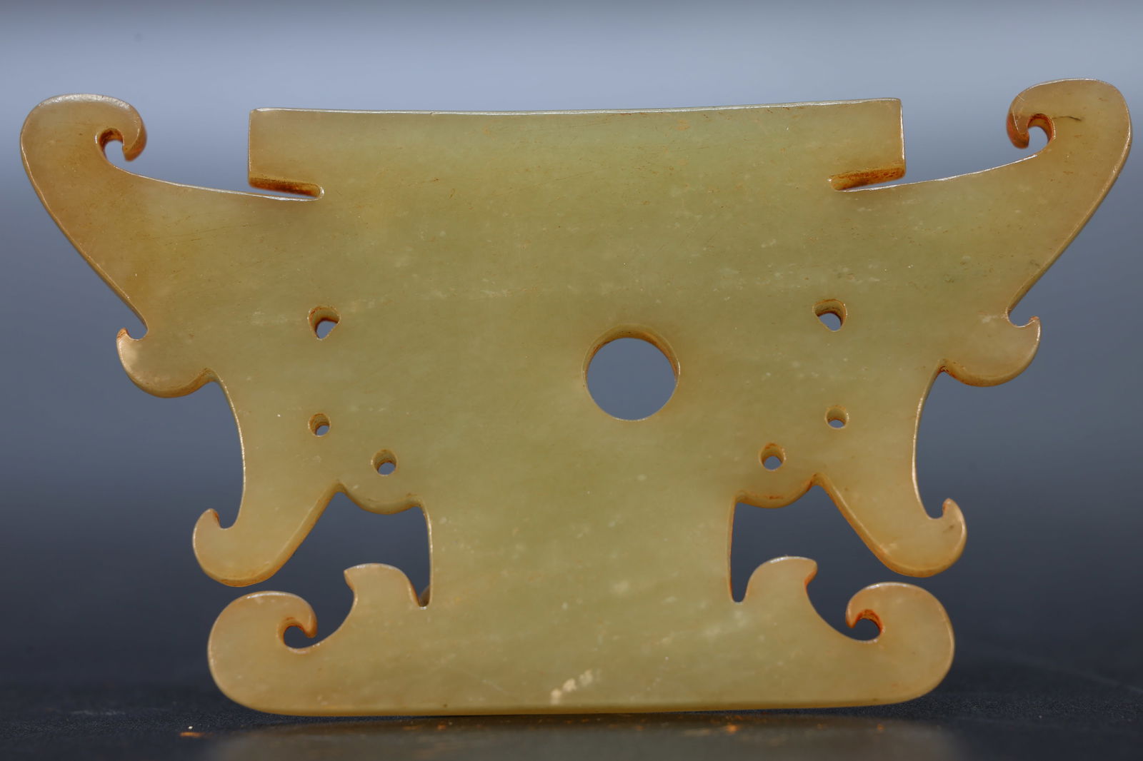 Jade Carved Beast Face Pattern Bi - 4