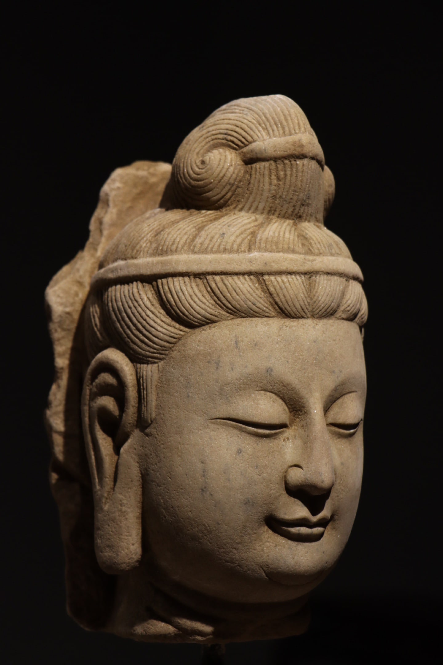 Stone GuanYin Head Figure - 2