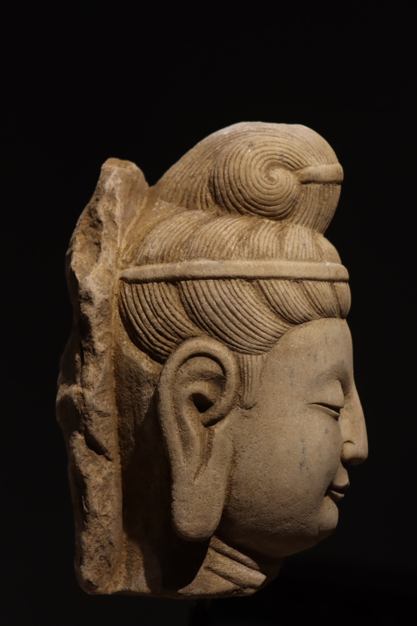 Stone GuanYin Head Figure - 4