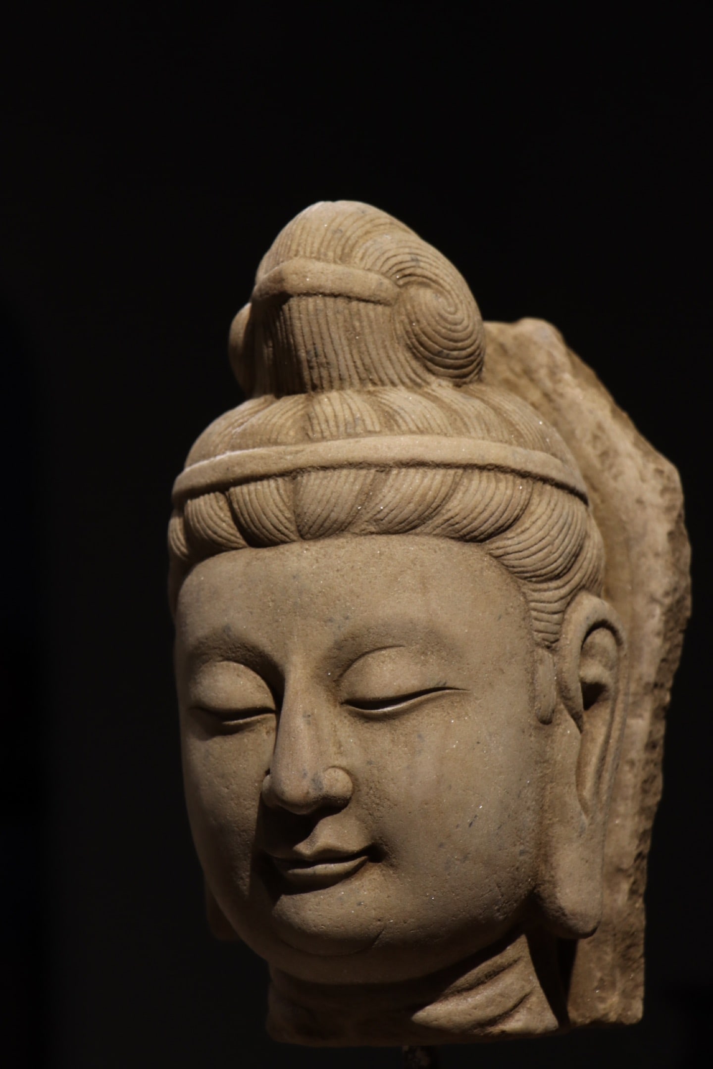 Stone GuanYin Head Figure - 6