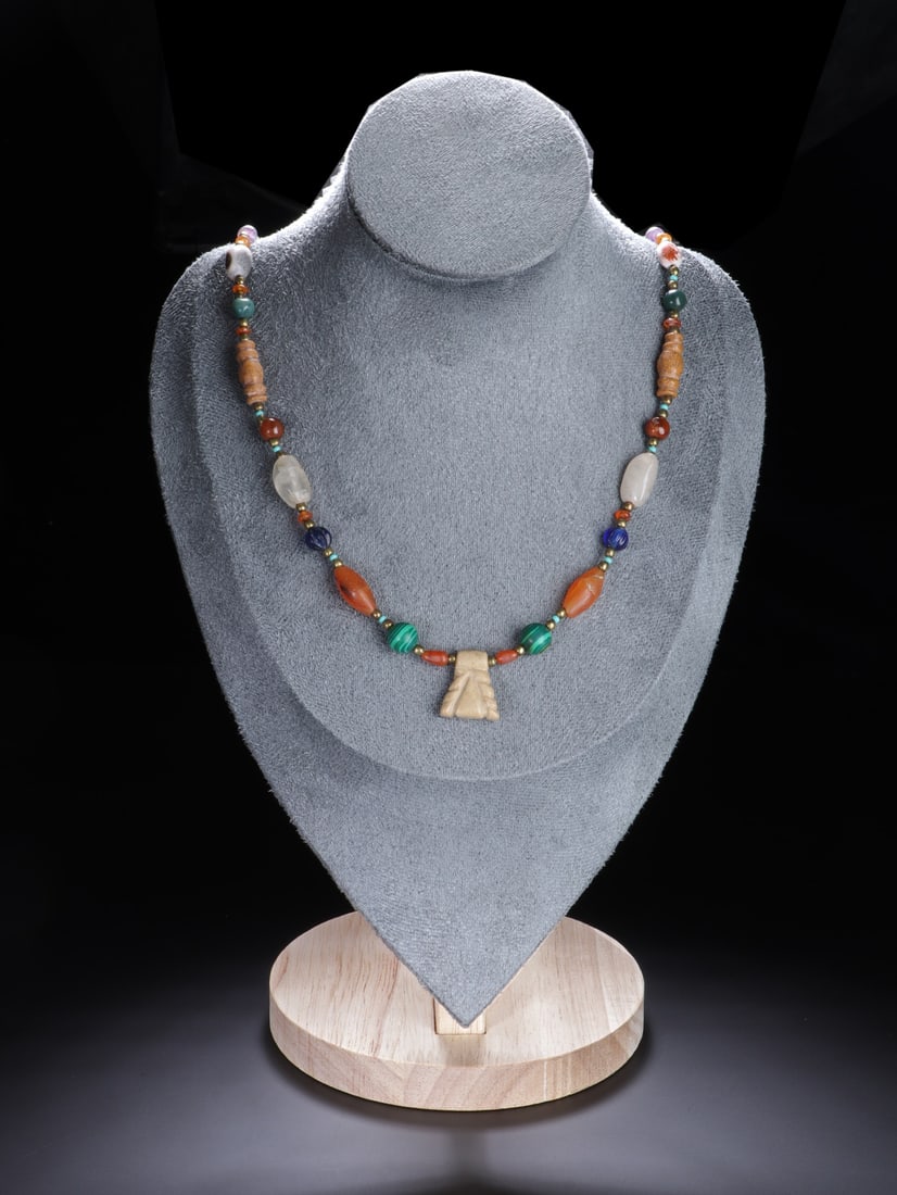Agate and Gem Stone Necklace - 5