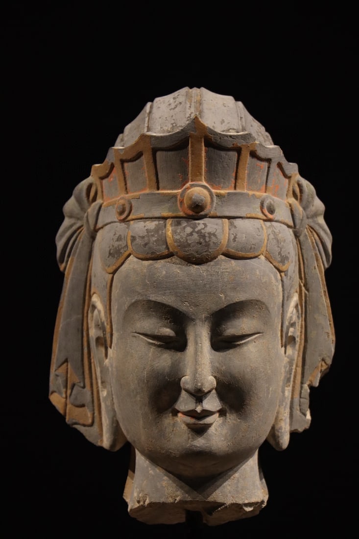 Stone GuanYin Head Figure - 2
