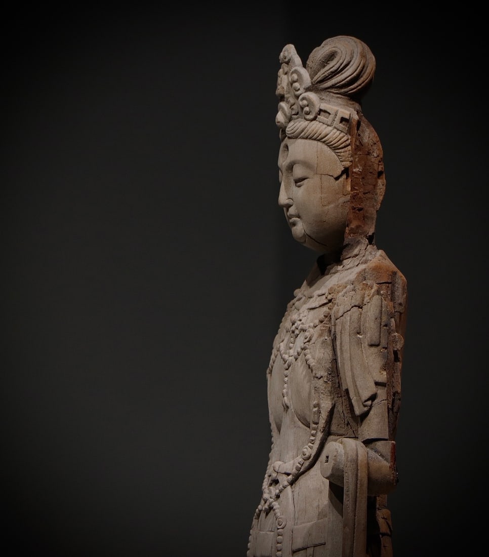 Wood GuanYin Figure - 9