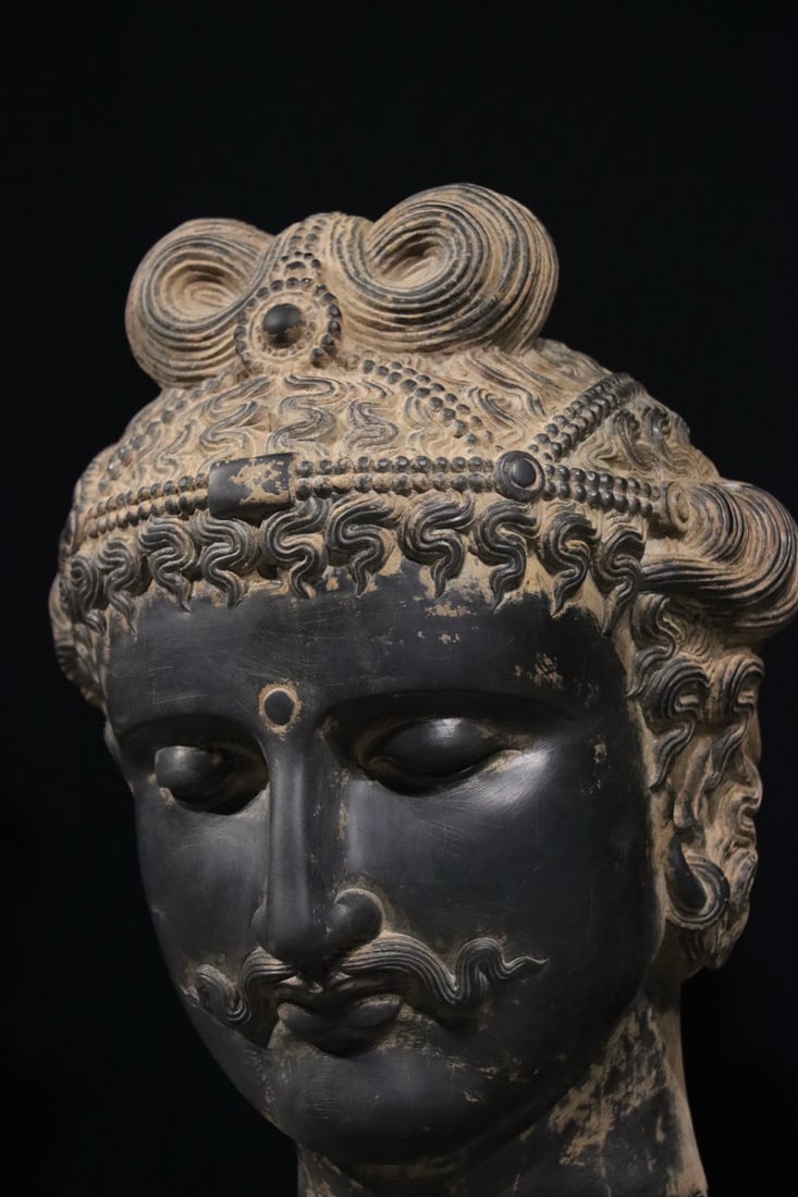 Stone Gandhara Head Figure - 2