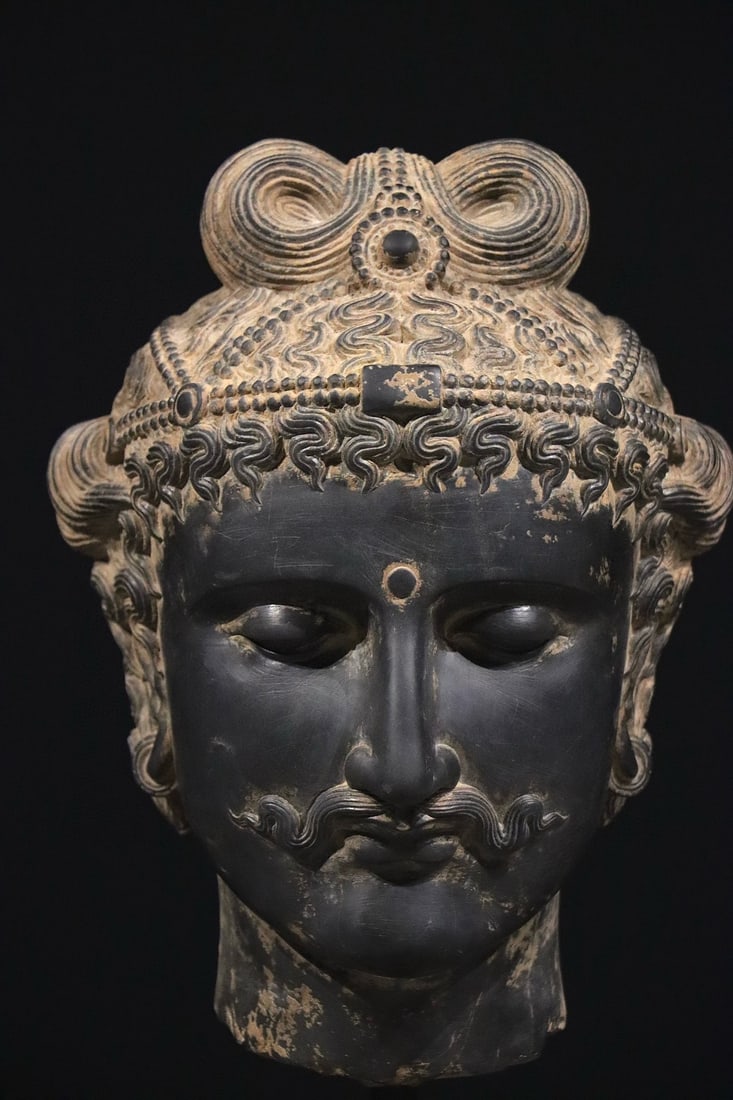 Stone Gandhara Head Figure - 3