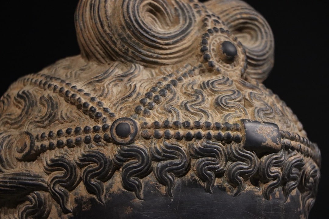 Stone Gandhara Head Figure - 4