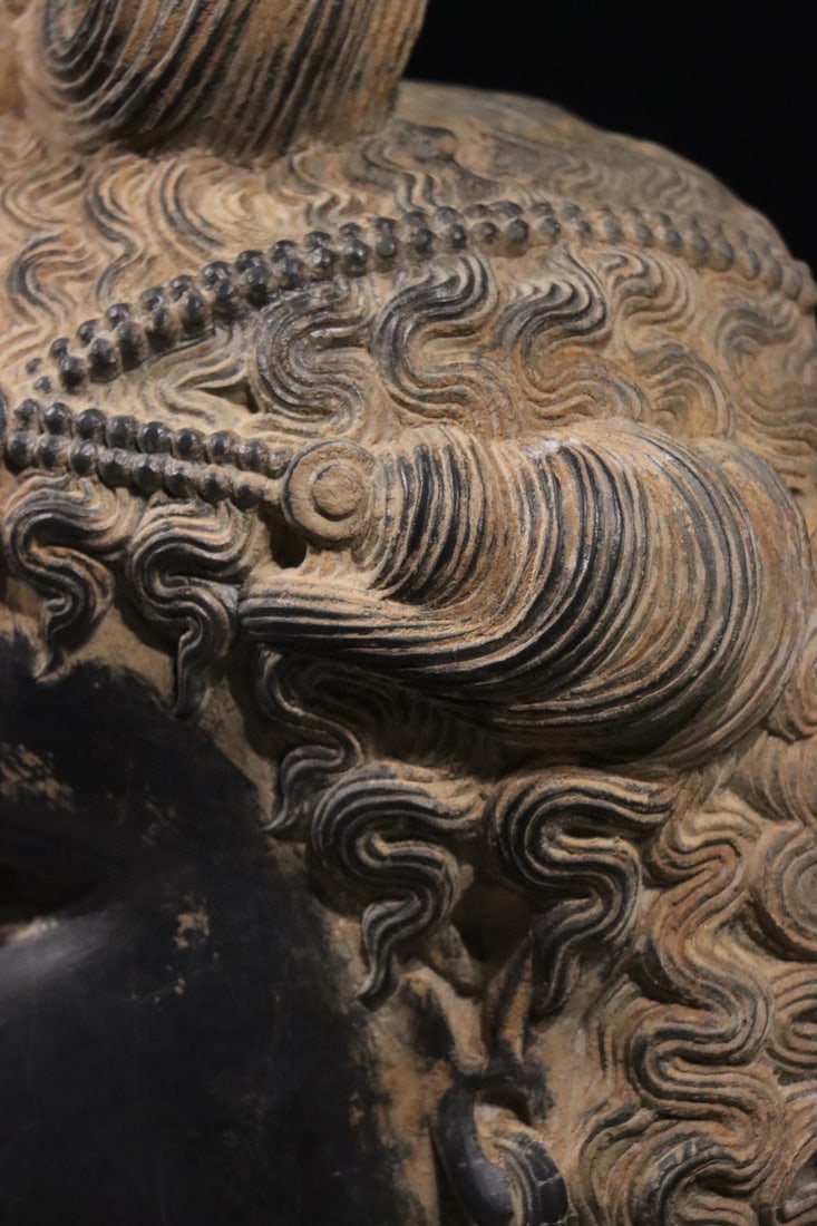 Stone Gandhara Head Figure - 5