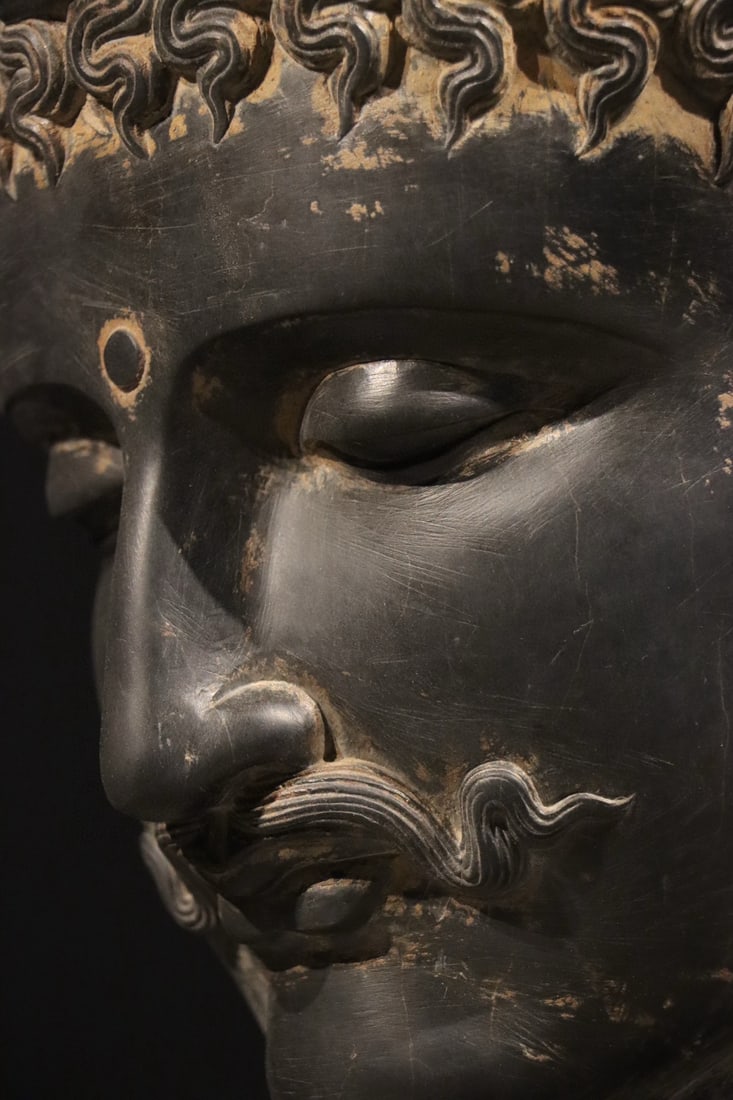 Stone Gandhara Head Figure - 7