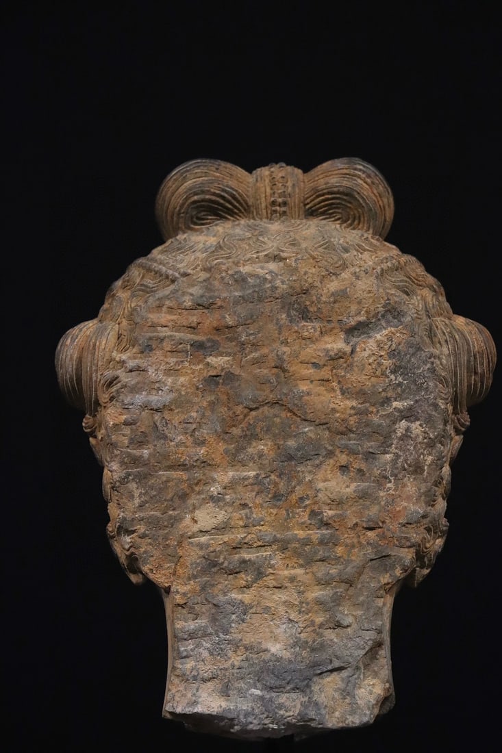 Stone Gandhara Head Figure - 8