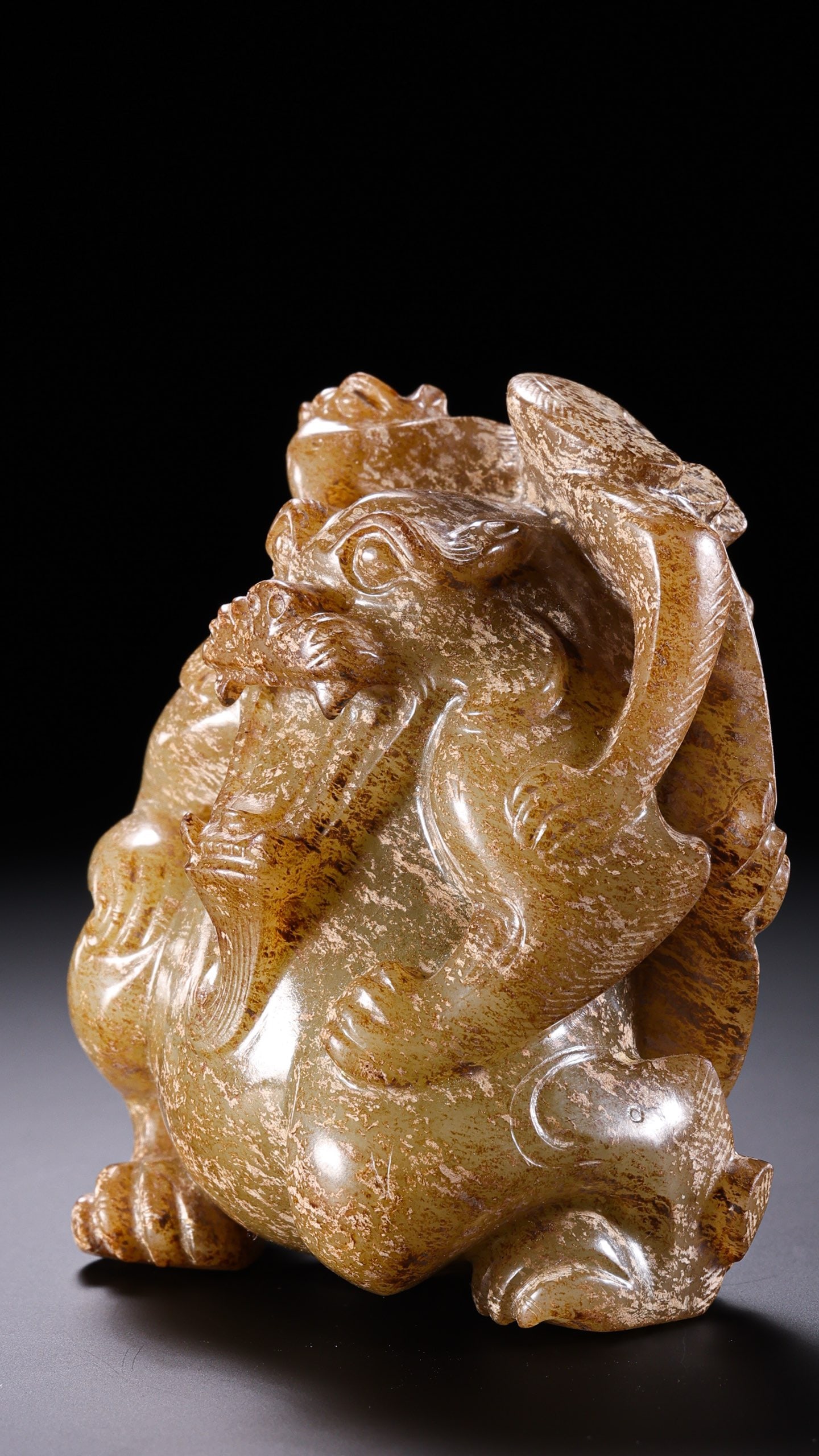 Jade Carved Beast Shape Ornament - 6