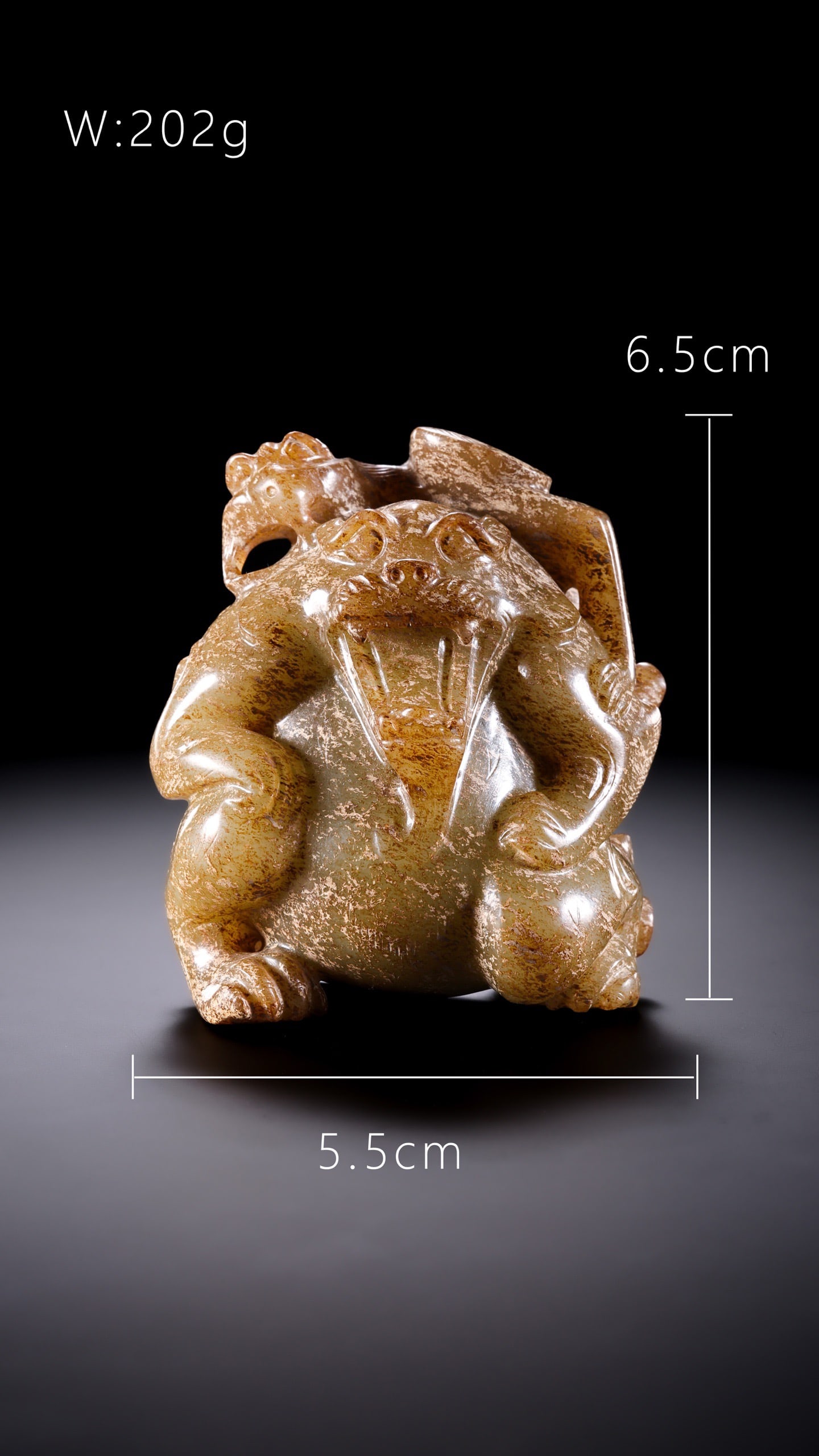 Jade Carved Beast Shape Ornament - 8