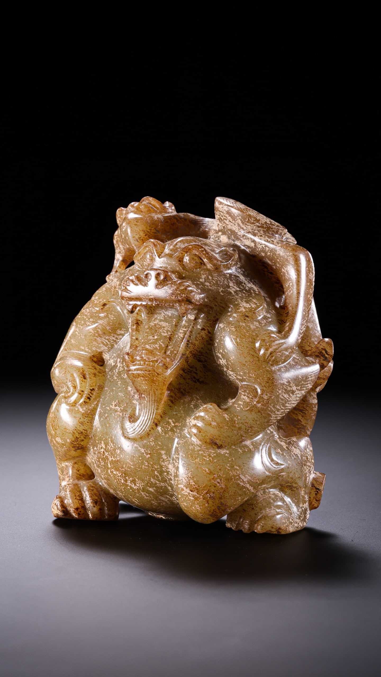 Jade Carved Beast Shape Ornament - 9