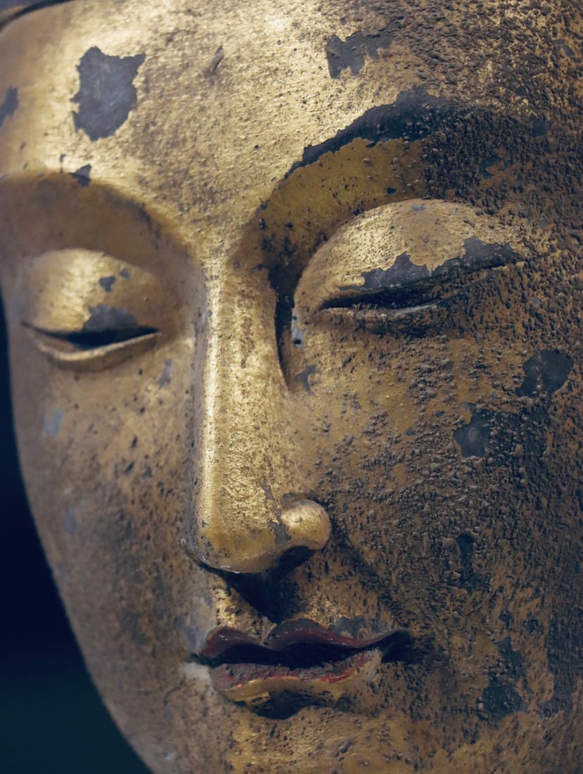 Stone Buddha Head Figure - 3