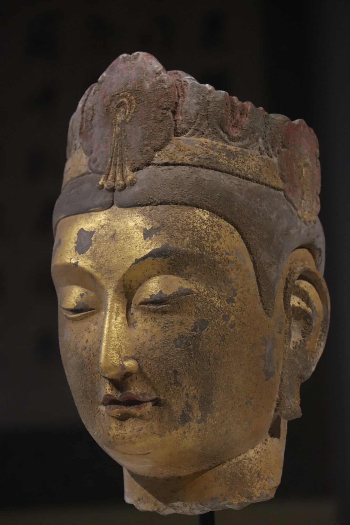 Stone Buddha Head Figure - 5