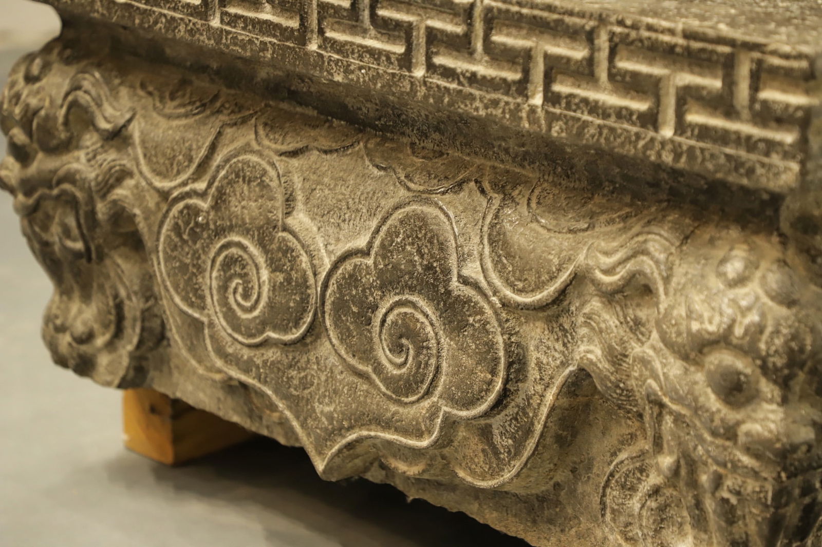 Stone Carved Flower and Beast Pattern Table - 6