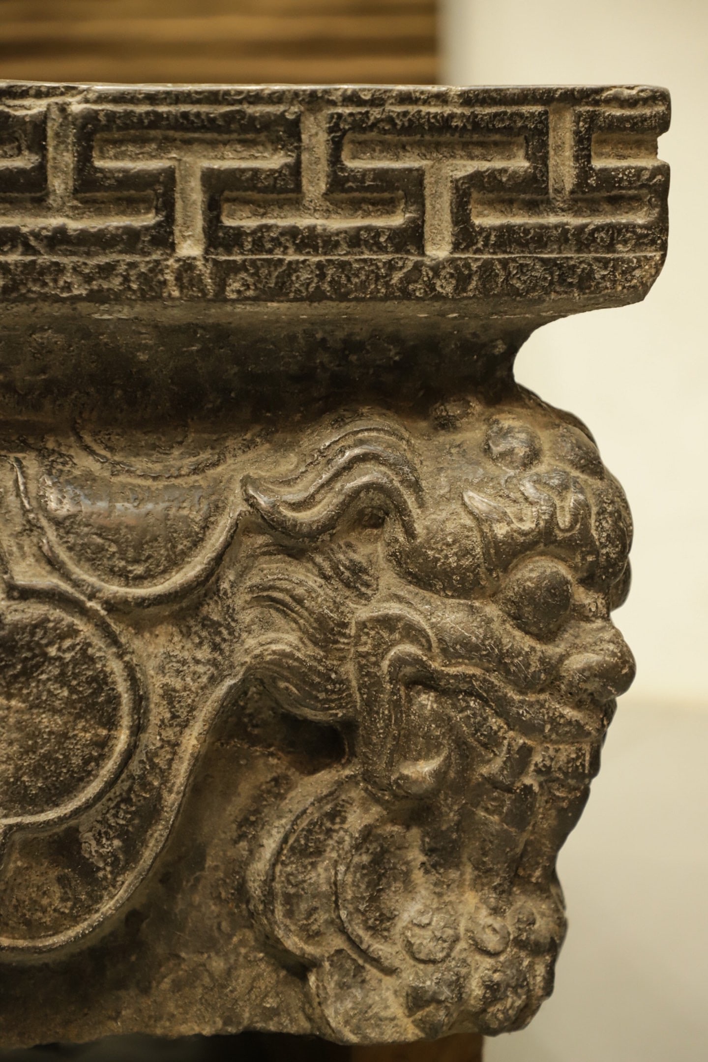 Stone Carved Flower and Beast Pattern Table - 8