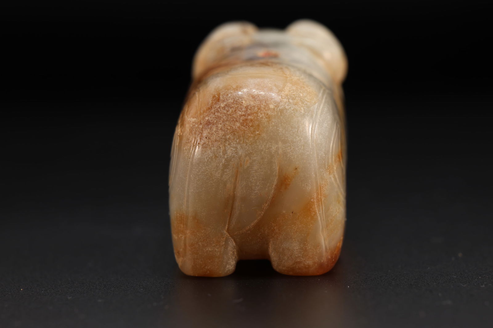 Jade Carved Beast Face Pattern Beast Shape Ornament - 3