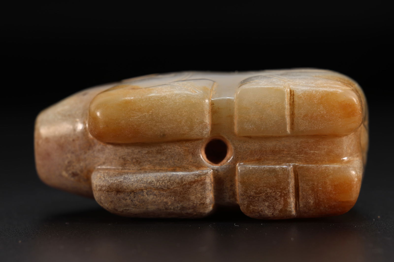 Jade Carved Beast Face Pattern Beast Shape Ornament - 7