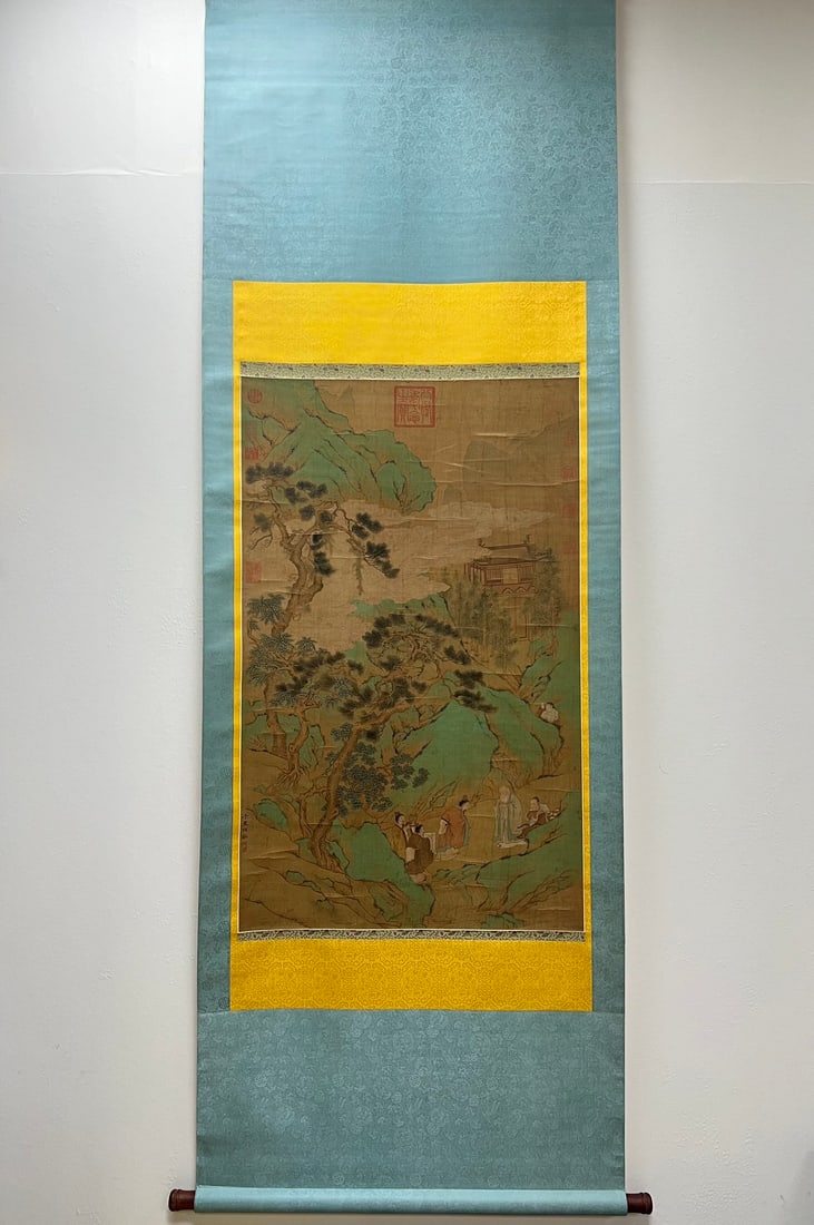 Chinese Drawing Landscape and Character Story Painting,Zhao Boju Mark: Chinese Drawing Landscape and Character Story Painting,Zhao Boju Mark (64 x 104cm)