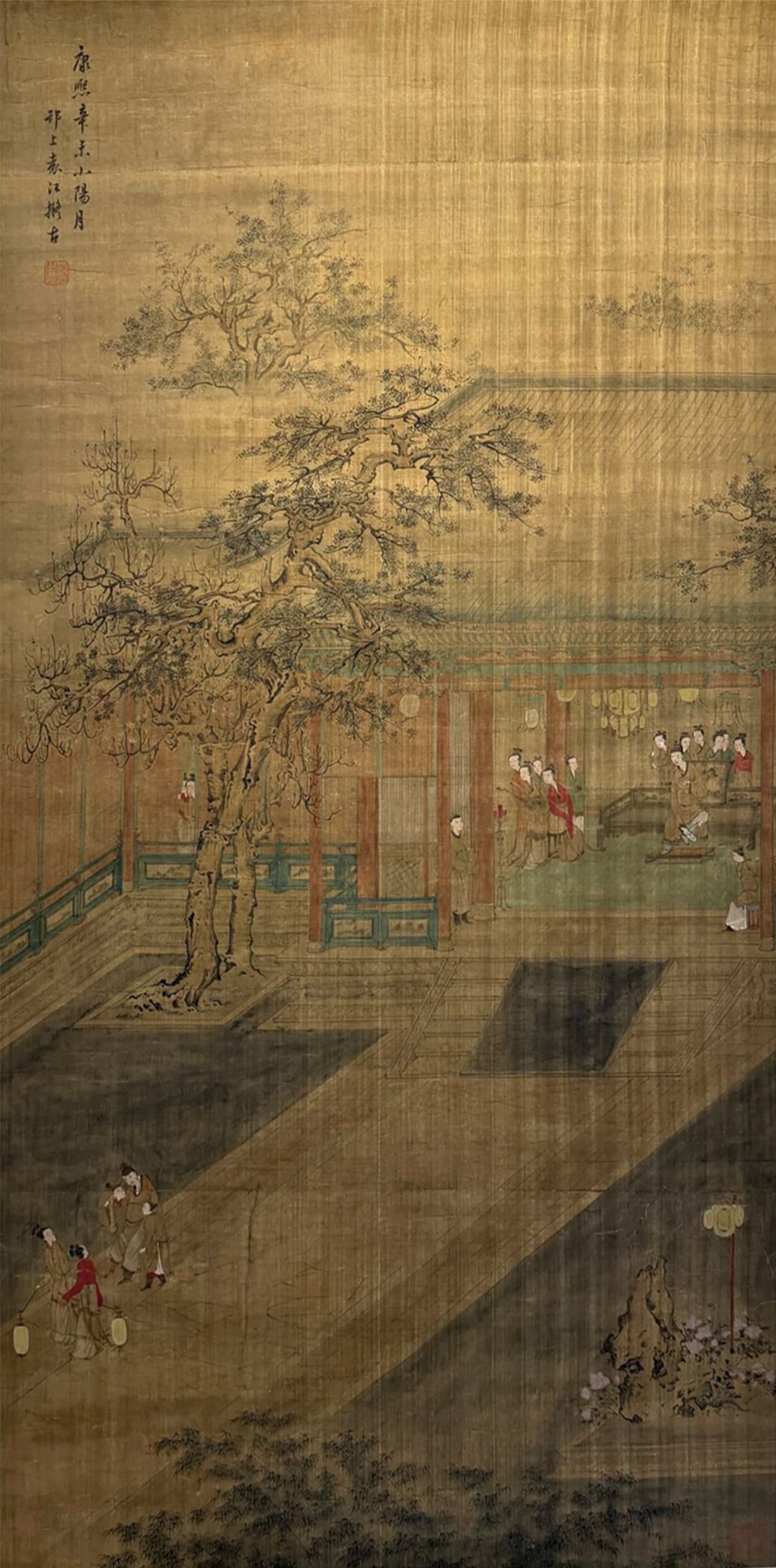 Yuan Jiang Mark, Chinese Figure Painting. Ink and Color on Silk, Hanging Scroll: Yuan Jiang Mark, Chinese Figure Painting. Ink and Color on Silk, Hanging Scroll (135 x 68cm)