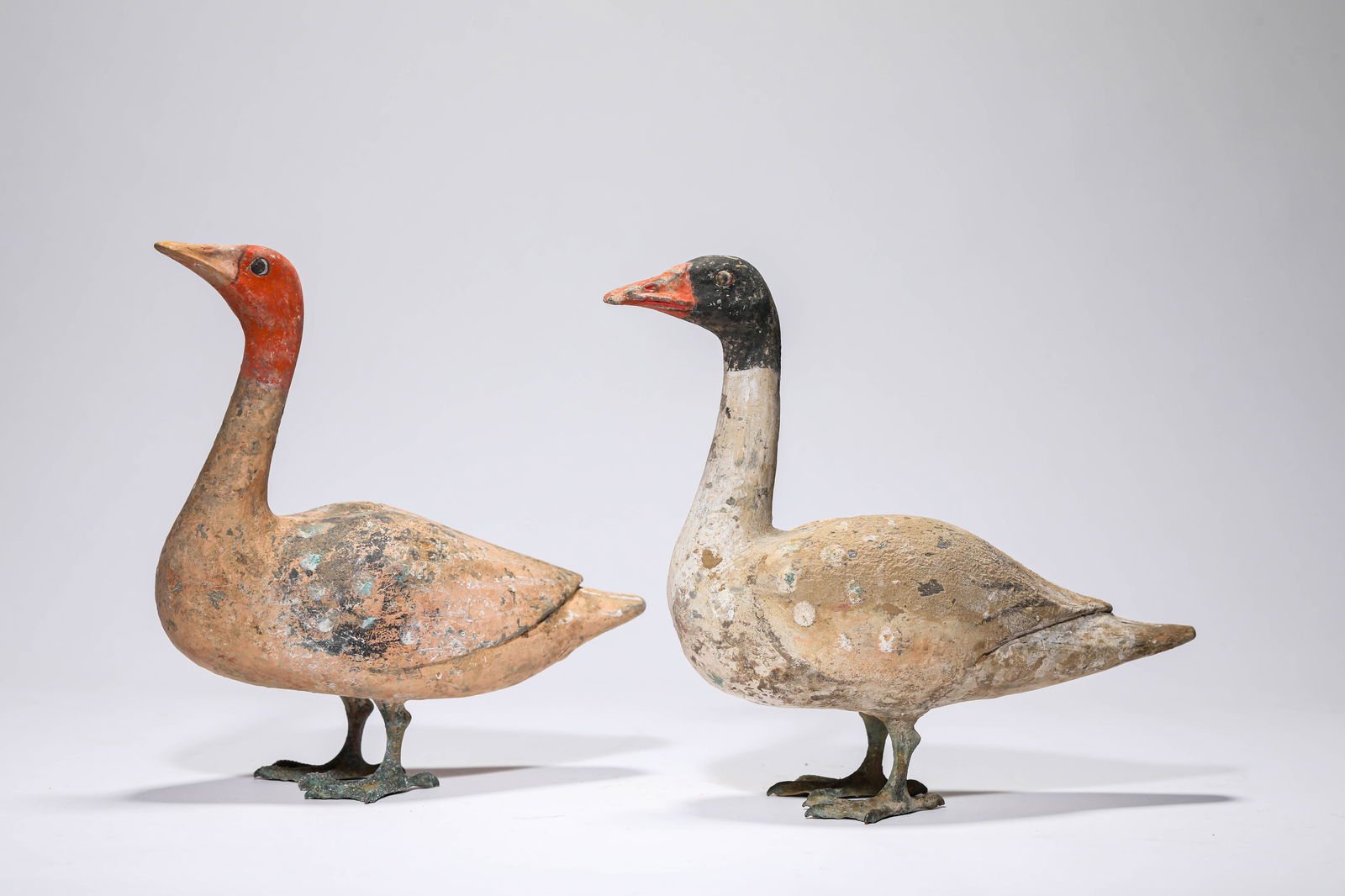 A Pair of Painted Pottery Ducks (1 of 10)
