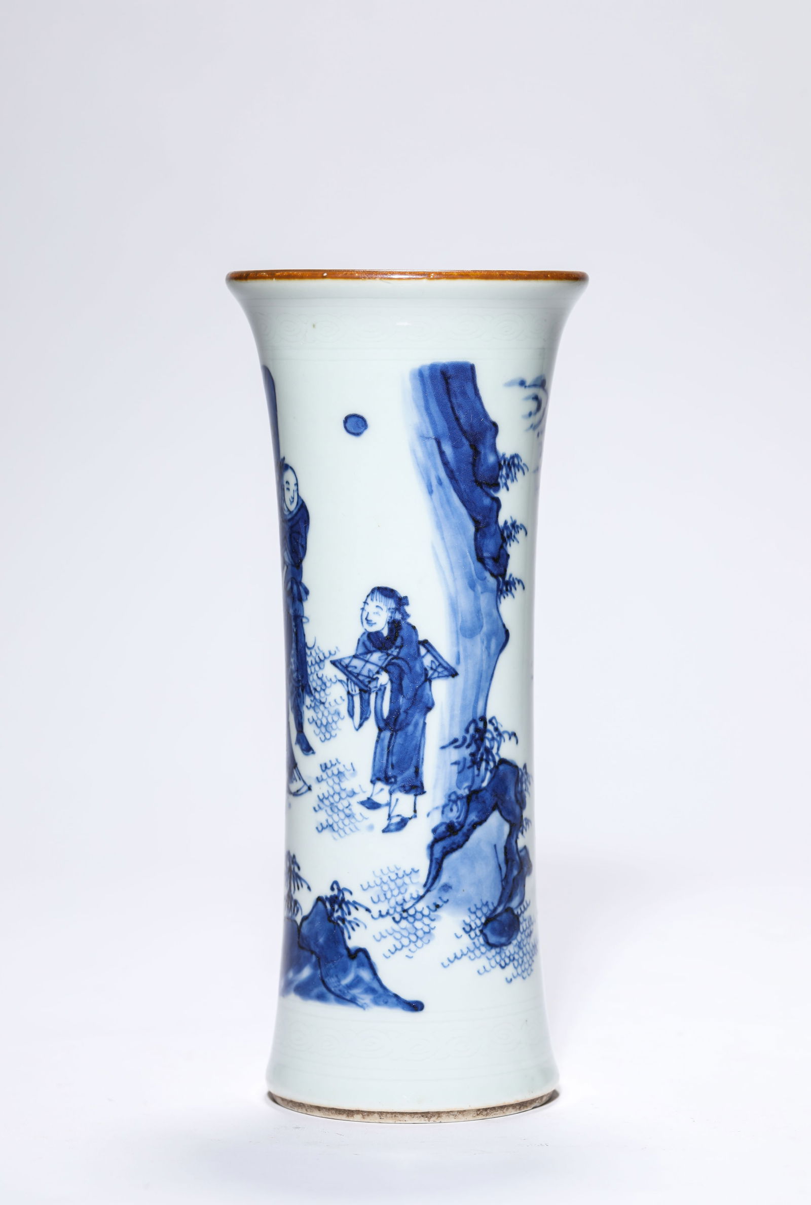 A Blue and White ‘Narrative Scene’ ‘Gu’ Beaker - 2