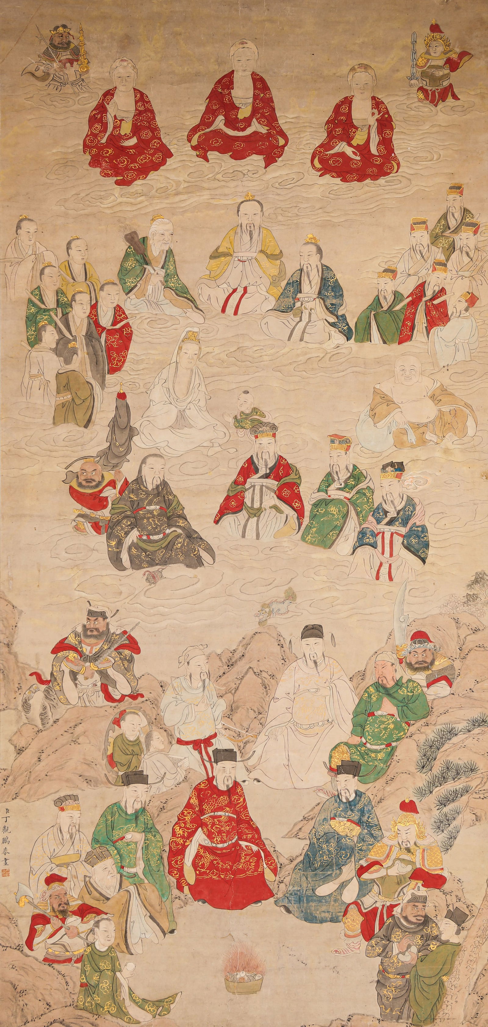 Ding Guanpeng (act. 18th century), attributed to, Gathering of Immortals: Ding Guanpeng (act. 18th century), attributed to, Gathering of Immortals (59 x 124.5 cm)