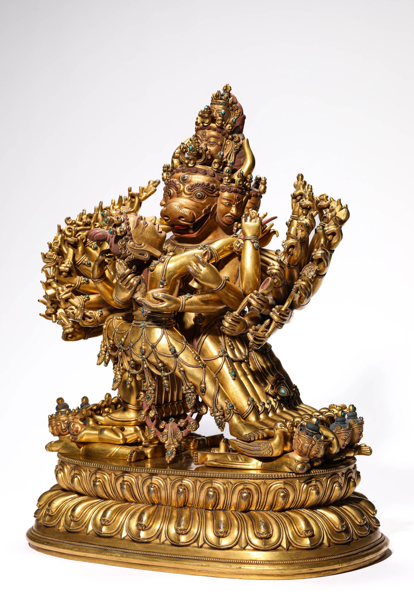 A ‘Tibetan Tashilhunpo Monastery-Style’ Figure of Yamantaka (1 of 10)