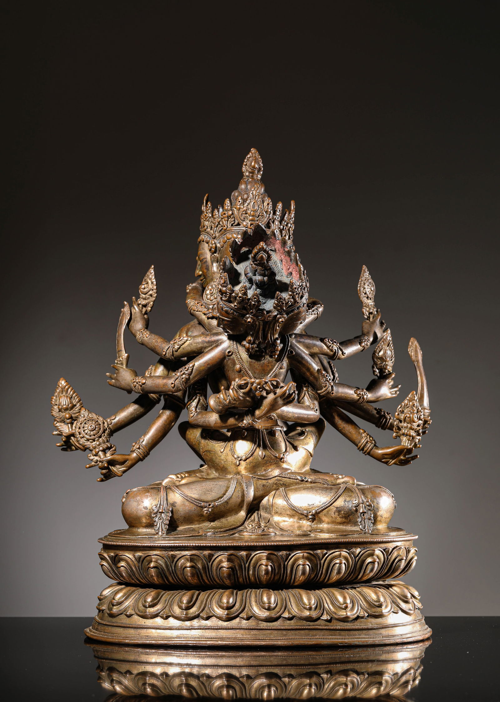 A Figure of Guhyasamaja: A Figure of Guhyasamaja (34 x 25 x 42.5 cm, Weight: 14.4 Kg)