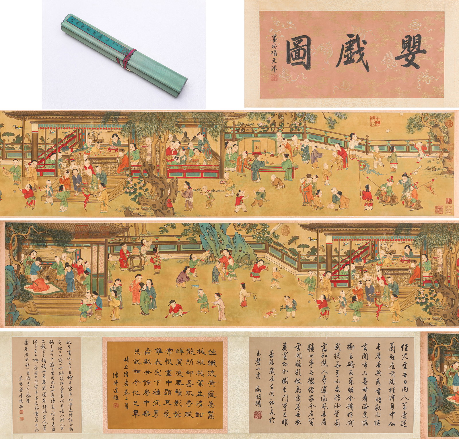 Qiu Ying (1494-1552), attributed to, Children at Play Handscroll: Qiu Ying (1494-1552), attributed to, Children at Play Handscroll (530 x 42.5 cm)