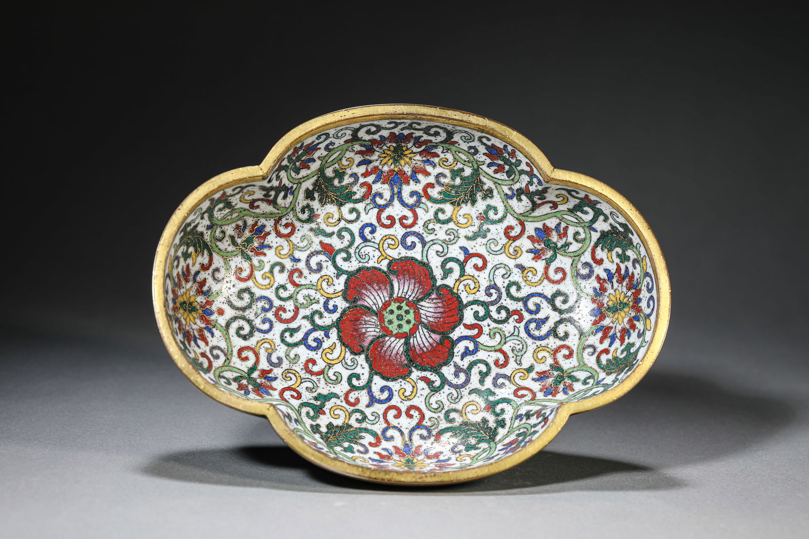 A Cloisonné Enamel 'Floral' Dish (1 of 5)