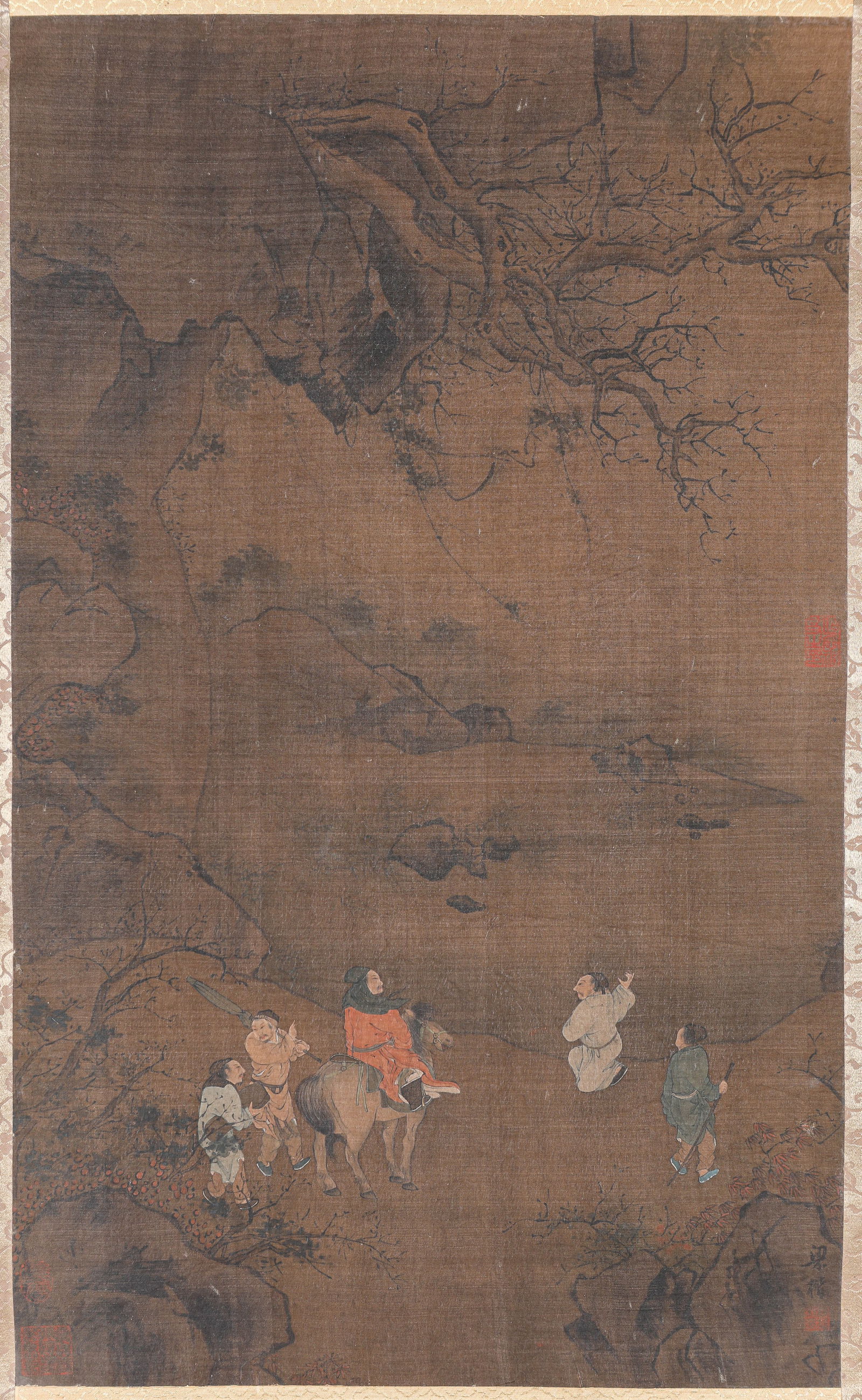 Liang Kai (act. 13th century), attributed to, Figure Narrative: Liang Kai (act. 13th century), attributed to, Figure Narrative (41 x 68 cm)