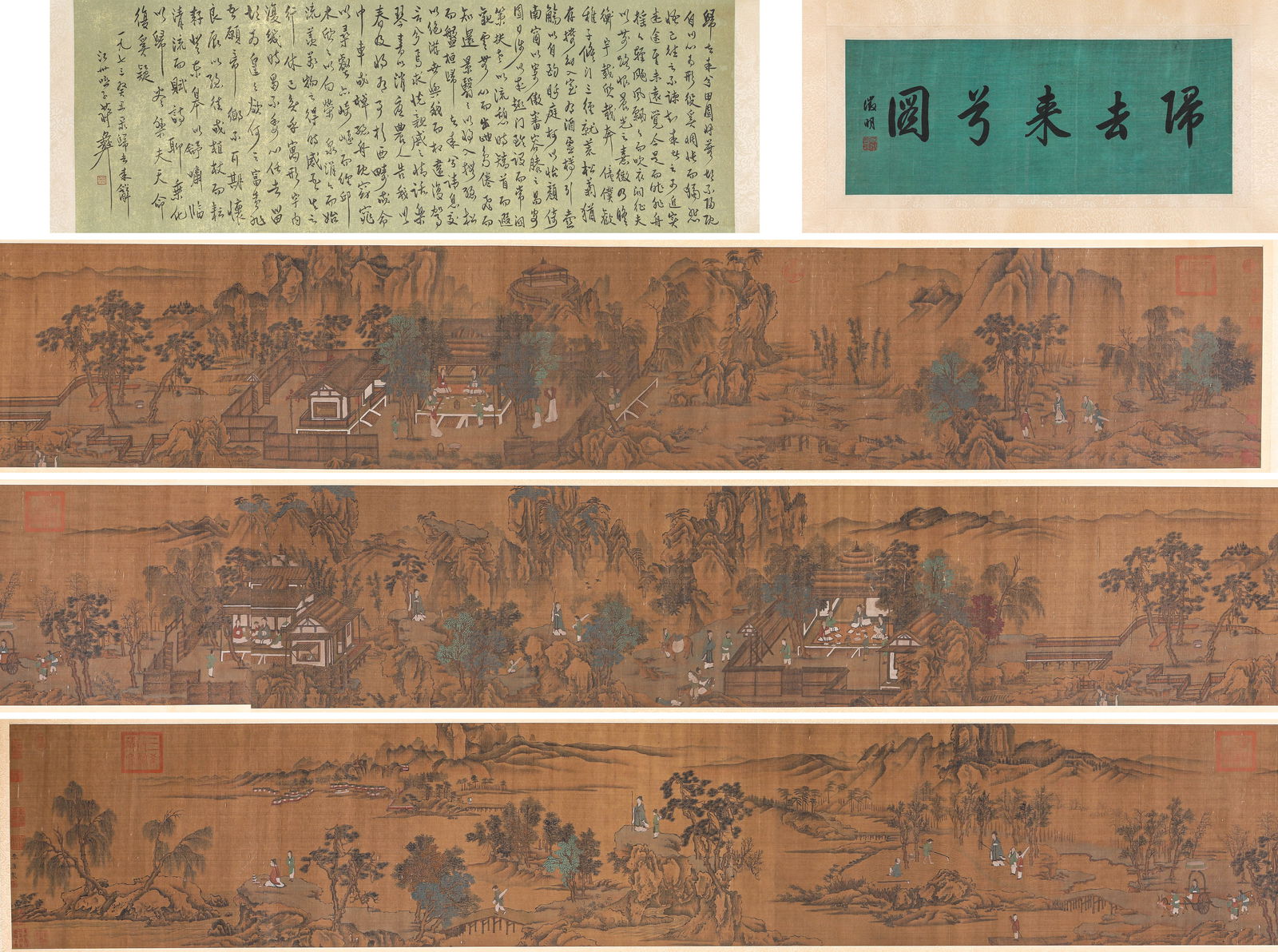 Li Tang (1066-1150), attributed to, 'Returning Home' Handscroll: Li Tang (1066-1150), attributed to, 'Returning Home' Handscroll (930 x 49 cm)