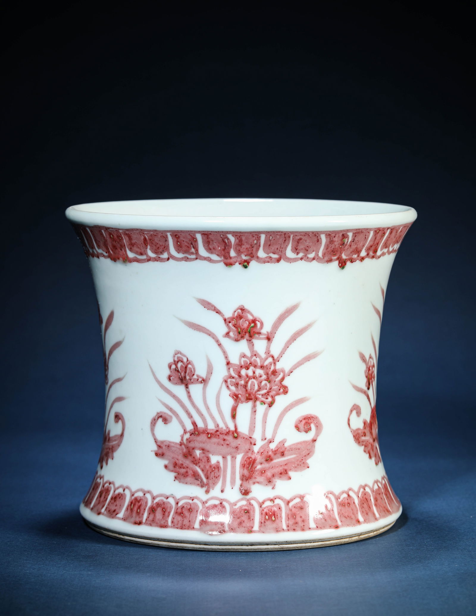 An Iron-Red 'Floral' Brush Pot (1 of 5)