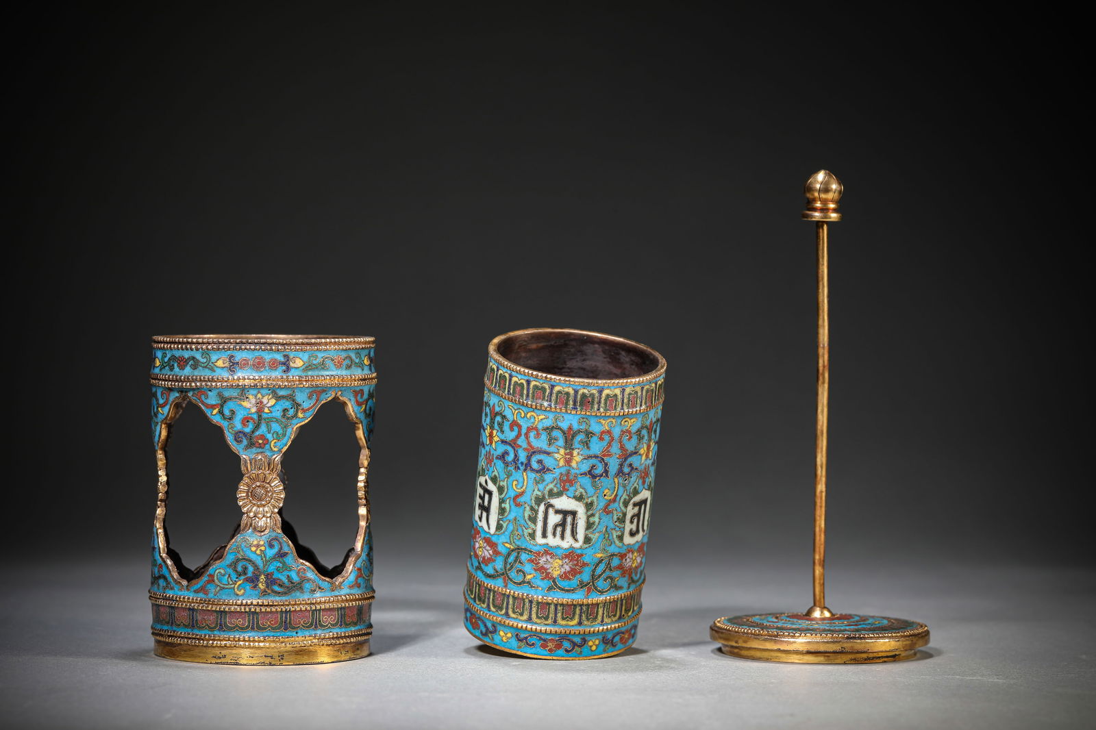 A Cloisonné Enamel Prayer Wheel - 5