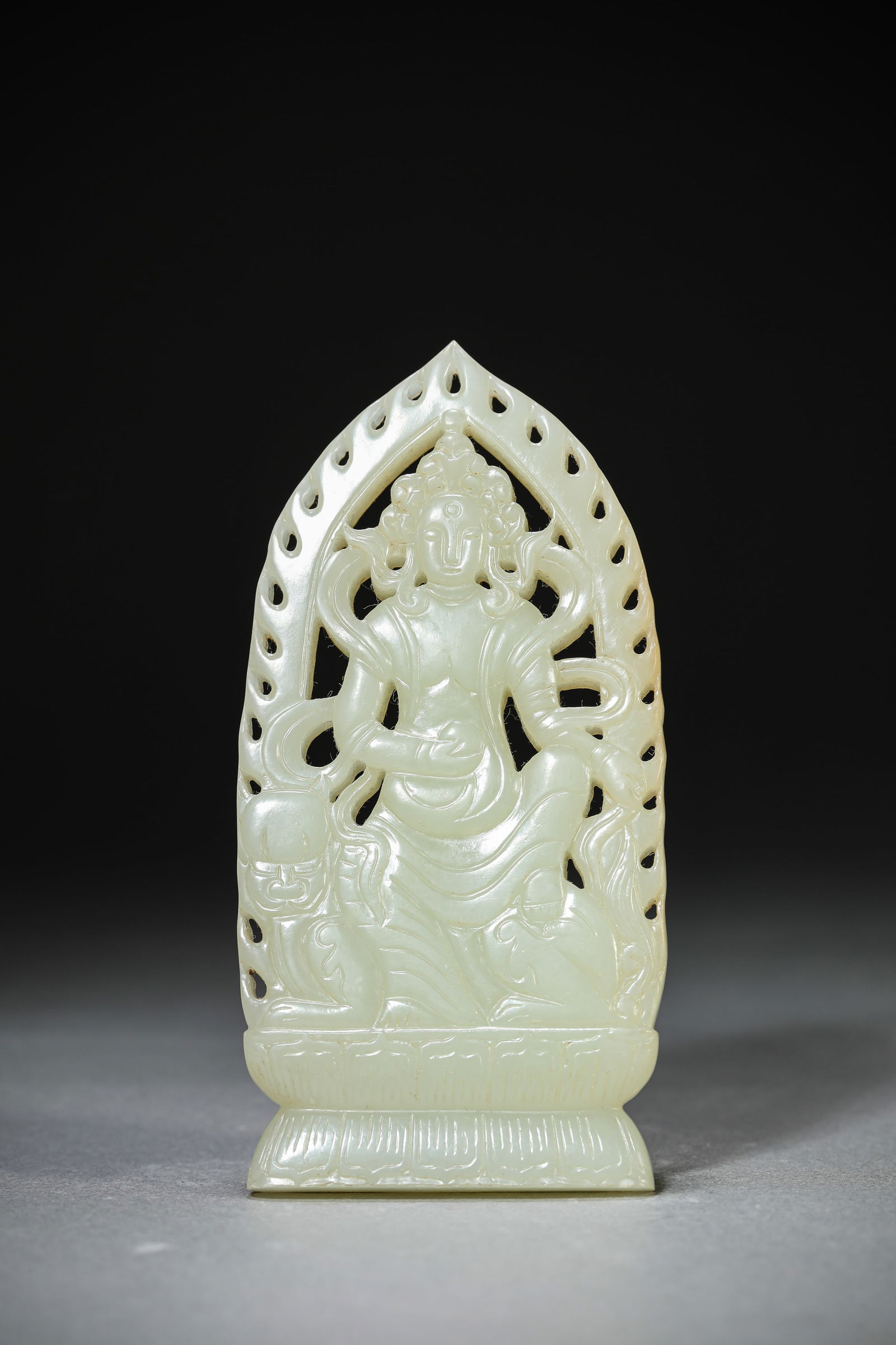 A Jade Figure of Buddha: A Jade Figure of Buddha (5.2 x 10.5 cm)