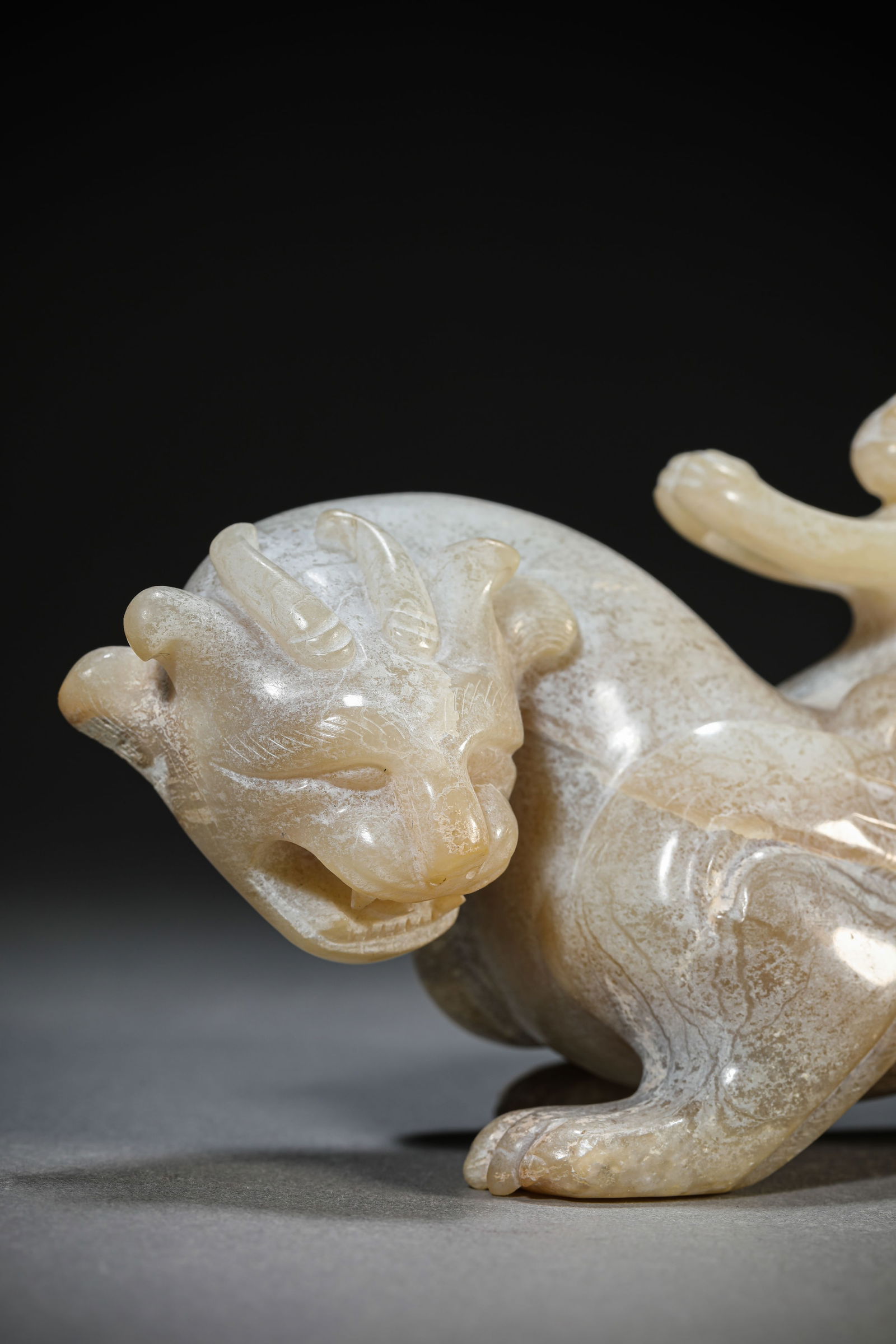 A Jade 'Figure Riding a Beast' - 2