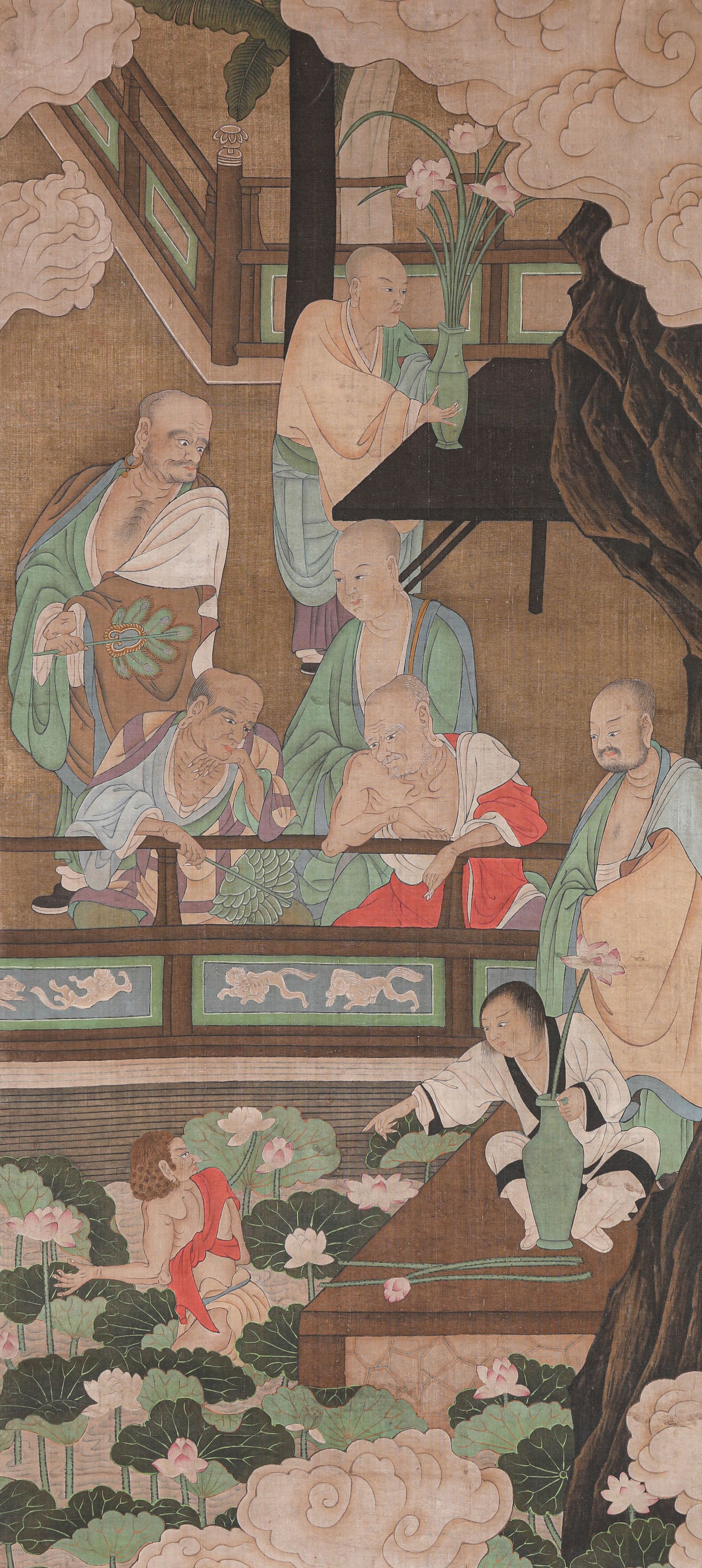 Anonymous, attributed to, Picking Lotus: Anonymous, attributed to, Picking Lotus (42 x 93 cm)