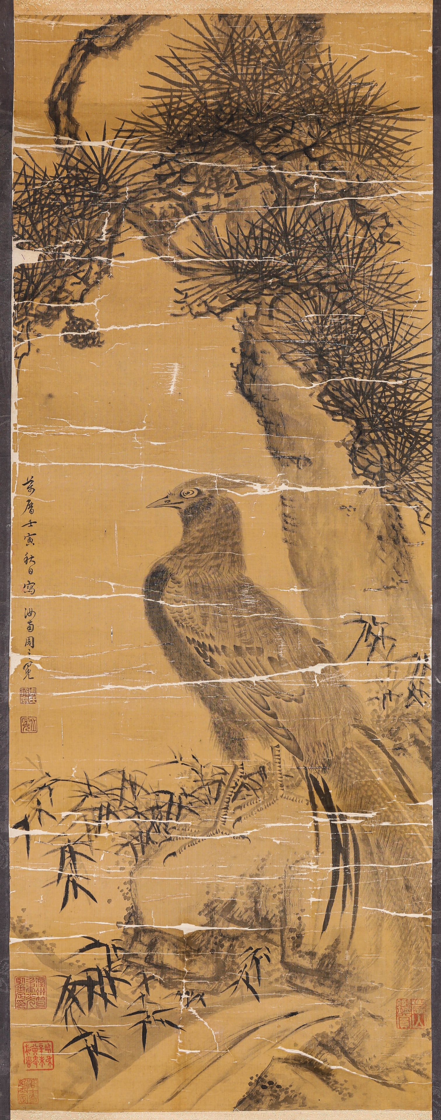 Zhou Zhimian (act. 16th century), attributed to, Flower-and-Bird: Zhou Zhimian (act. 16th century), attributed to, Flower-and-Bird (36 x 93 cm)