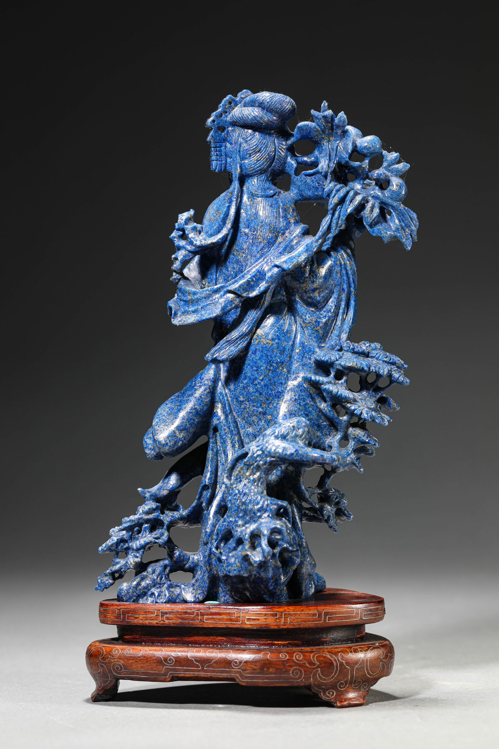 A Lapis Lazuli 'Magu Offering Longevity' - 5