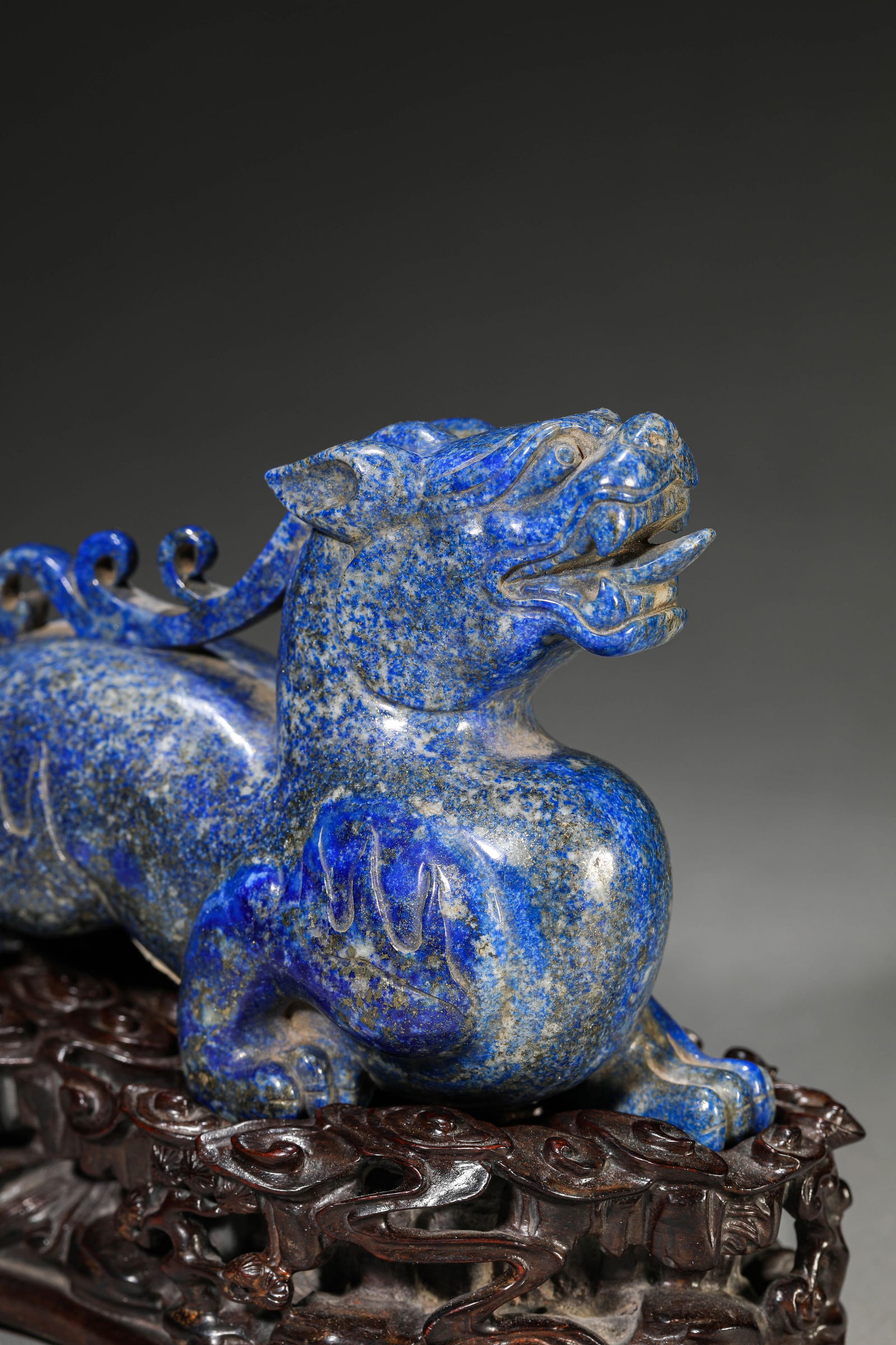 A Lapis Lazuli 'Auspicious Beast' - 2