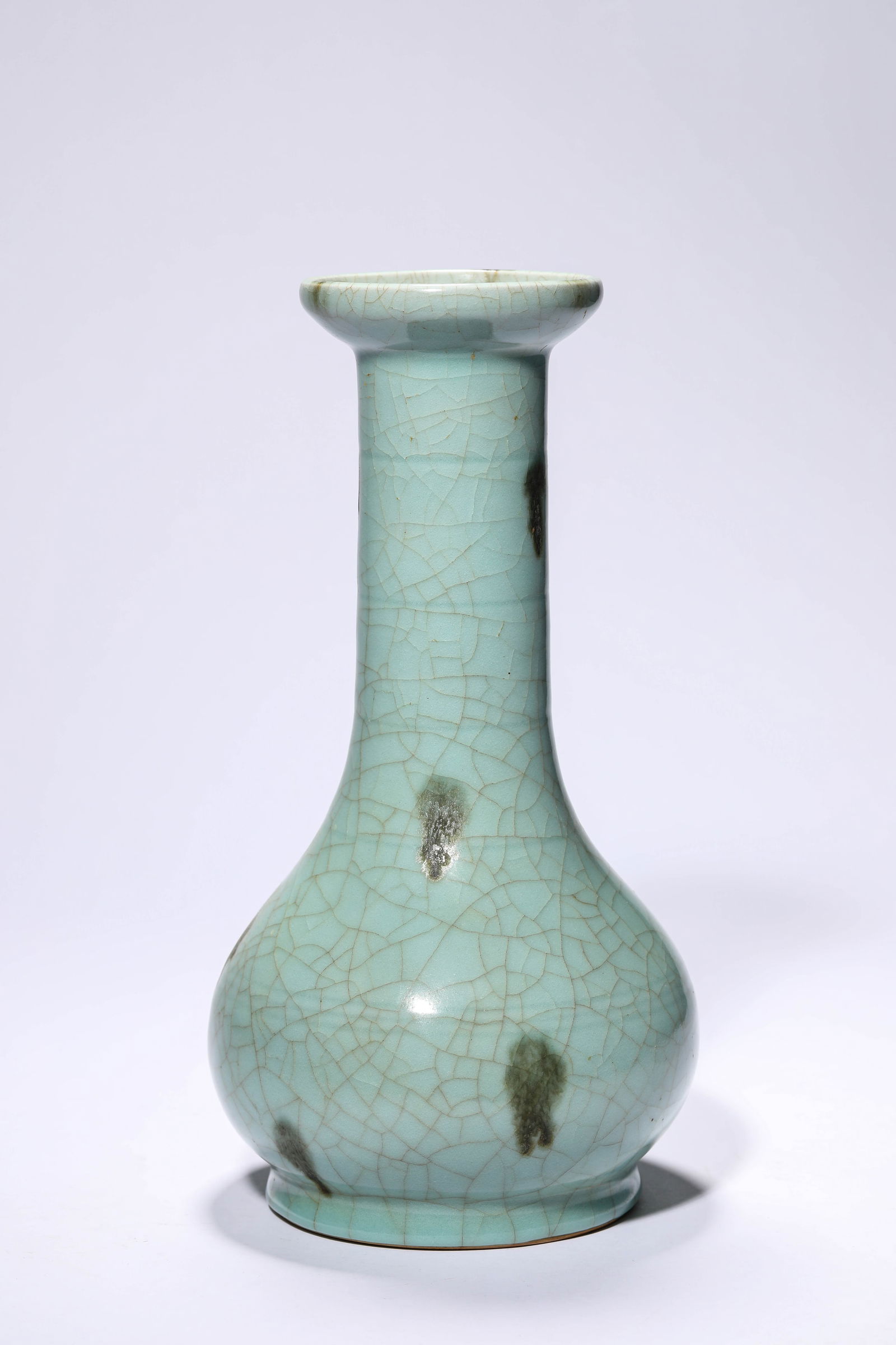 A Plum-Green-Glazed Vase: A Plum-Green-Glazed Vase (16 x 30.5 cm)