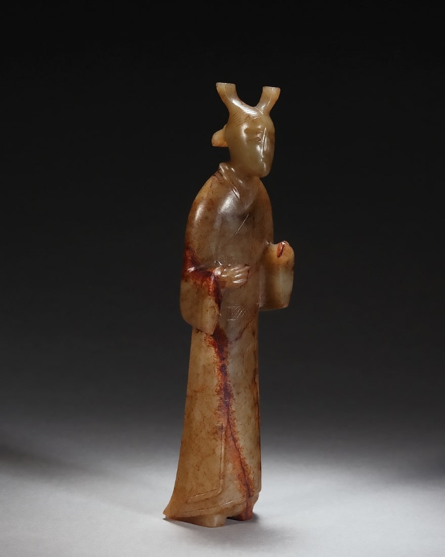 Jade Carved Character Shape Ornament: Jade Carved Character Shape Ornament (17 x 5.5cm)