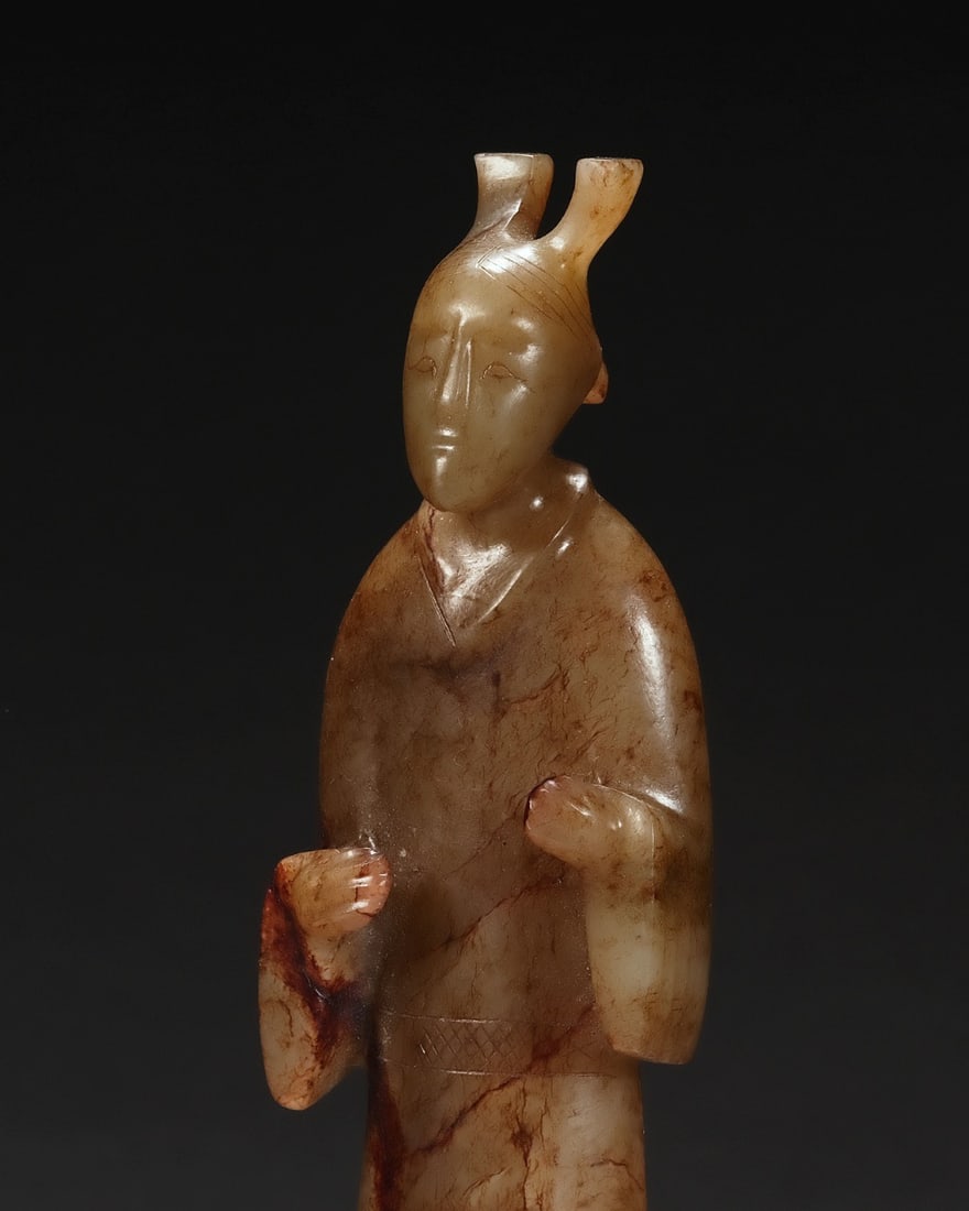 Jade Carved Character Shape Ornament - 2