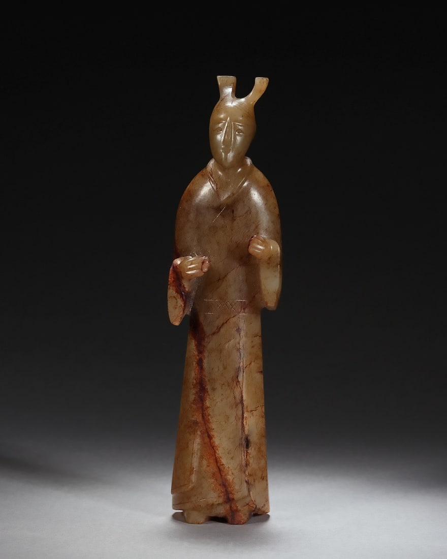 Jade Carved Character Shape Ornament - 4