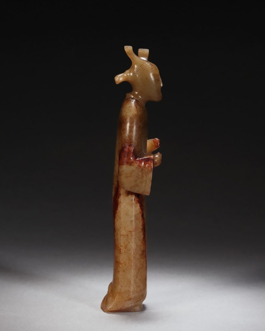 Jade Carved Character Shape Ornament - 6