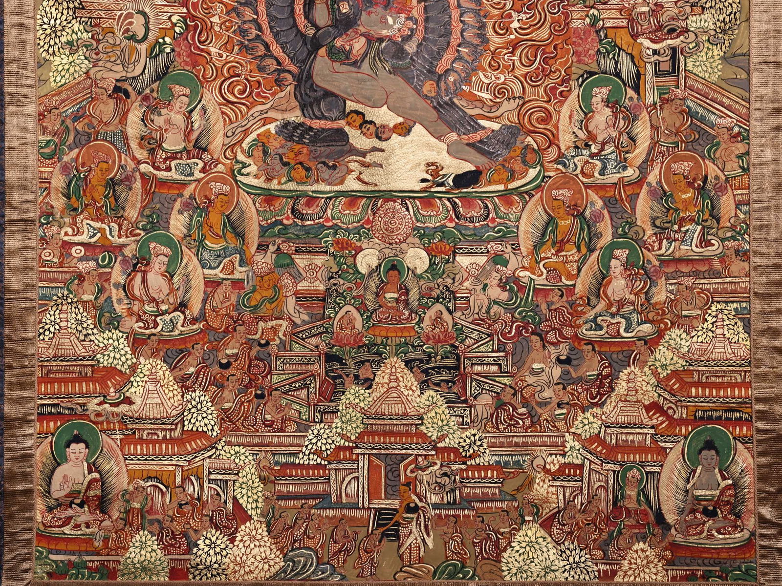 Colour Painted Yamantaka Pattern Tangka - 3