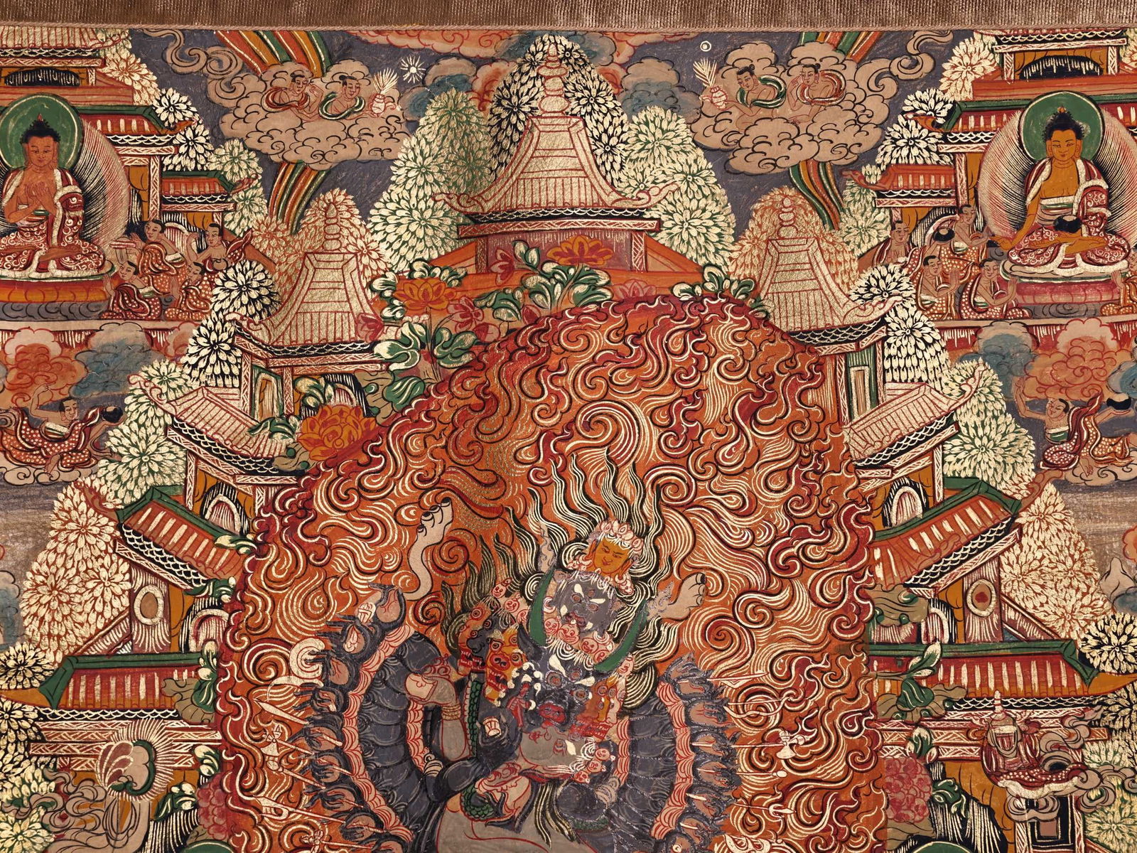 Colour Painted Yamantaka Pattern Tangka - 5